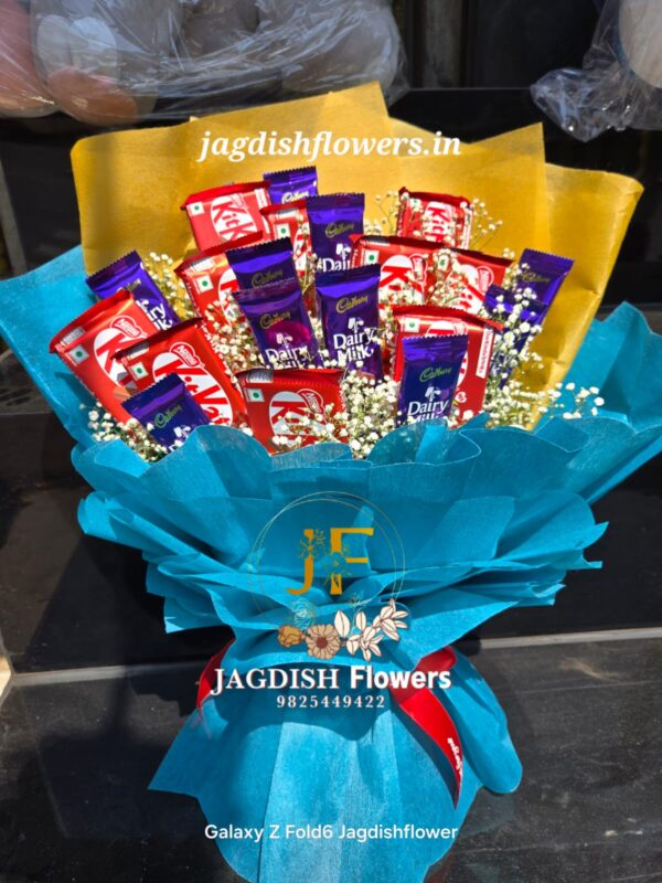 KitKat and dairy milk chocolate bouquet