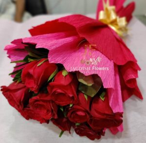 10 Red Roses Bunch Bouquet