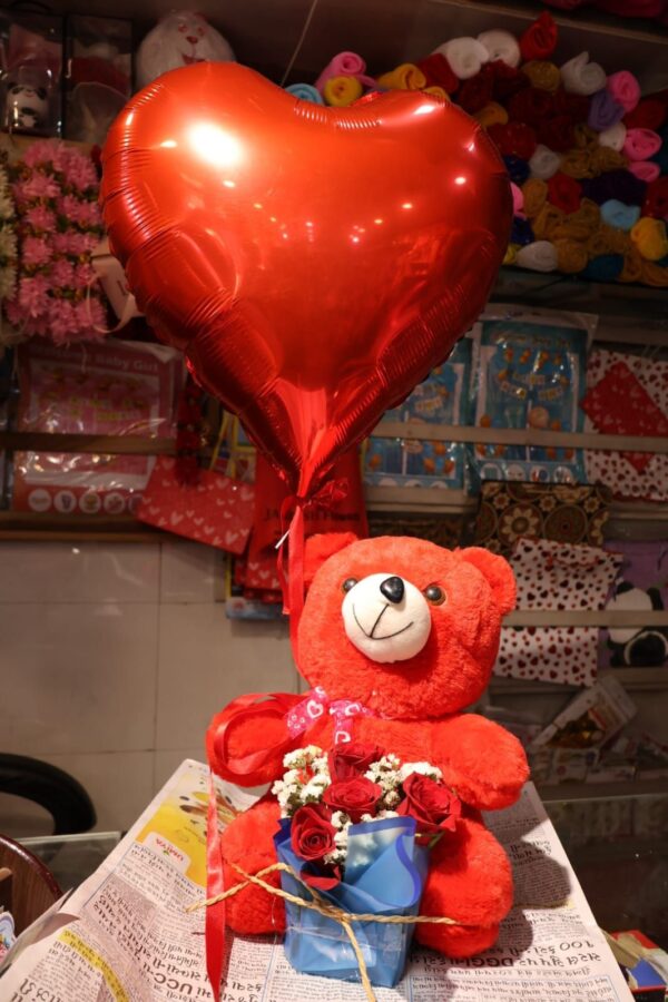 Teddy with Ballon Bouquet