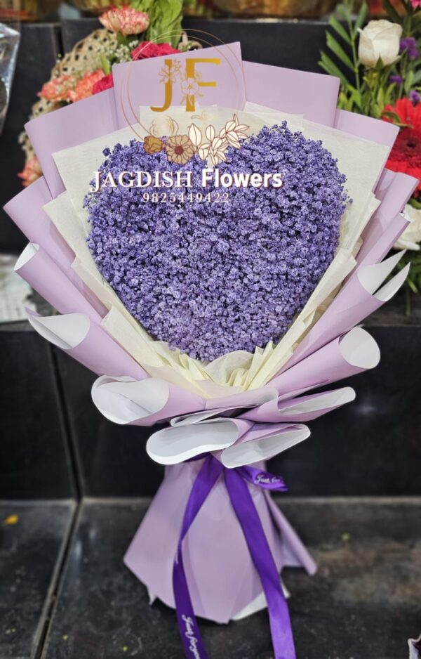 Purple Heart Gypso Bouquet
