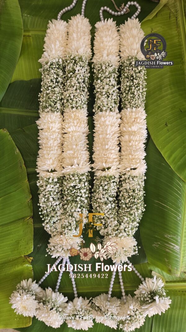 A beautiful gypso with sevanti mala