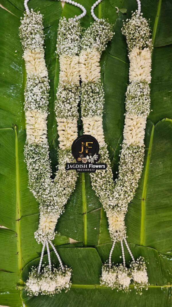 Gypso & rajnigandha wedding mala [pair]