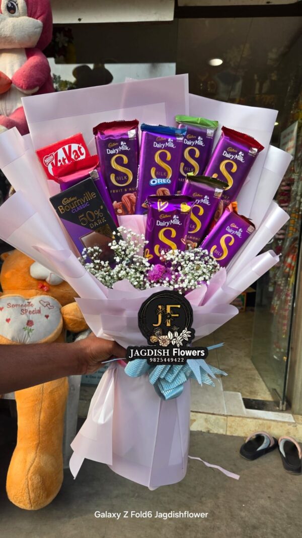 bouquet of dairy  milk and gypso