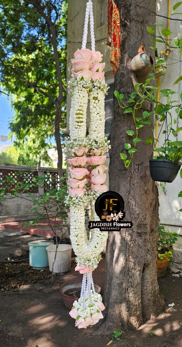 Tagar Regular a Tagar warm pink roses wedding mala ( pair ) – Jagdish Flowers Since 1990