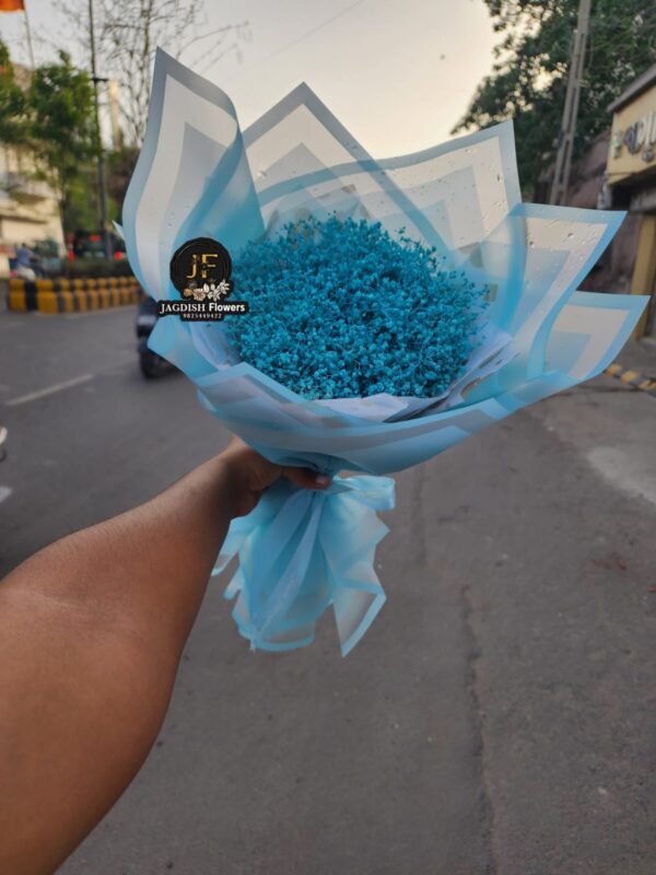 SKY  BLUE DRY GYPSO BOUQUET